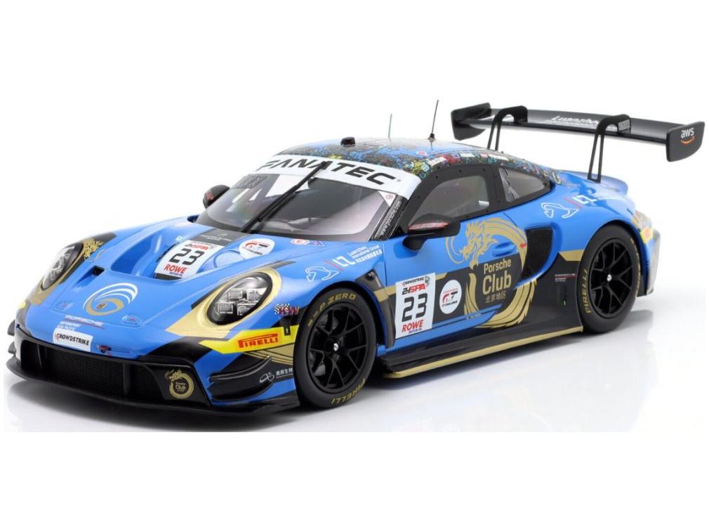 Porsche 911 GT3 R #23 24h Spa 2024 Phantom Global Racing Eriksson/Evans/Preining 1:18 Scale IXO Diecast Model Car-IXO-Diecast Model Centre