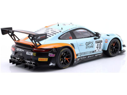 Porsche 911 GT3 R #40 Gulf GPX 24H Spa 2020 Deletraz/Dumas/Preining 1:18 Scale IXO Diecast Model Car-IXO-Diecast Model Centre