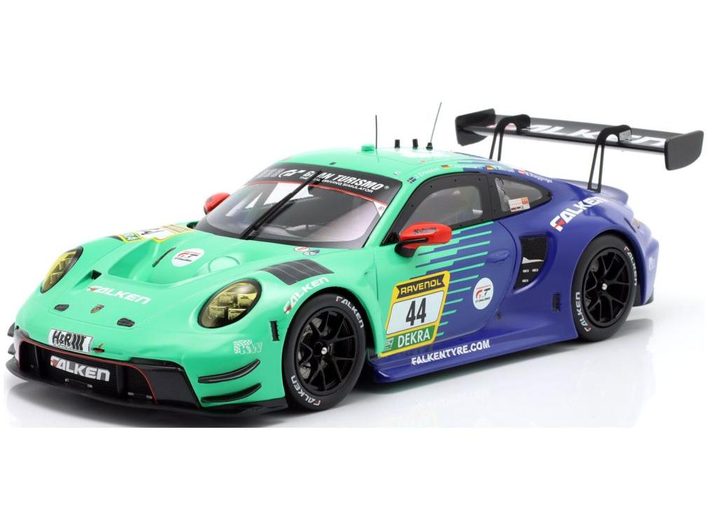 Porsche 911 GT3 R #44 10th 24H Nurburgring 2024 Falken Eriksson/Heinemann/Menzel/Rag' 1:18 Scale IXO Diecast Model Car-IXO-Diecast Model Centre