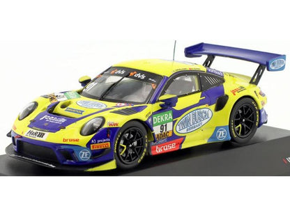 Porsche 911 GT3 R #91 ADAC GT Masters 2022 Vizechampion Engelhart Guven 1:43 Scale IXO Diecast Model Car-IXO-Diecast Model Centre