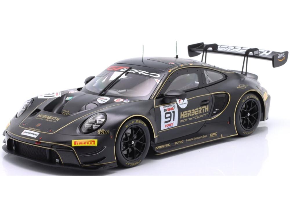 Porsche 911 GT3 R (992) Herberth Motorsport #91 24h Spa 2025 Bohn/Jefferies/Renauer 1:18 Scale Diecast Car – IXO-IXO-Diecast Model Centre