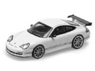 Porsche 911 GT3 RS 2002 White w/Red Stripes 1:64 Scale Diecast Car – Minichamps-Minichamps-Diecast Model Centre