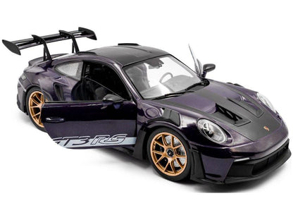 Porsche 911 GT3RS Weissach Package Viola Purple Metallic 2024 1:18 Scale Solido Diecast Model Car-Solido-Diecast Model Centre