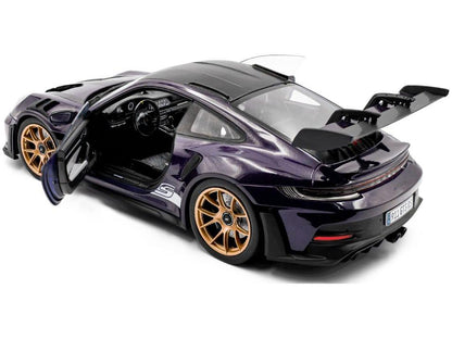 Porsche 911 GT3RS Weissach Package Viola Purple Metallic 2024 1:18 Scale Solido Diecast Model Car-Solido-Diecast Model Centre