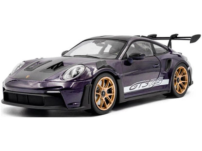 Porsche 911 GT3RS Weissach Package Viola Purple Metallic 2024 1:18 Scale Solido Diecast Model Car-Solido-Diecast Model Centre