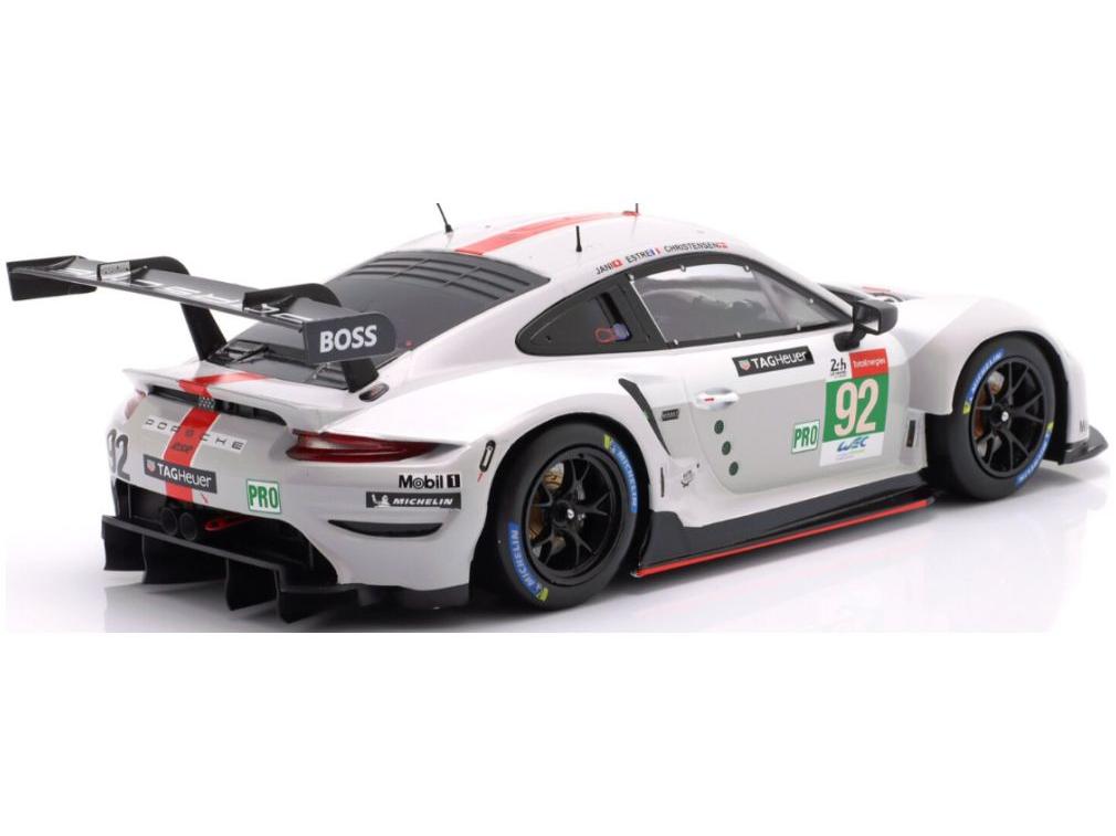 Porsche 911 RSR-19 #92 24h Le Mans 2021 Christensen/Estre/Jani 1:18 Scale IXO Diecast Model Car-IXO-Diecast Model Centre