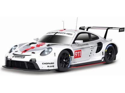 Porsche 911 RSR GT White/Grey/Red #911 1:24 Scale Diecast Model Car – Bburago-Bburago-Diecast Model Centre