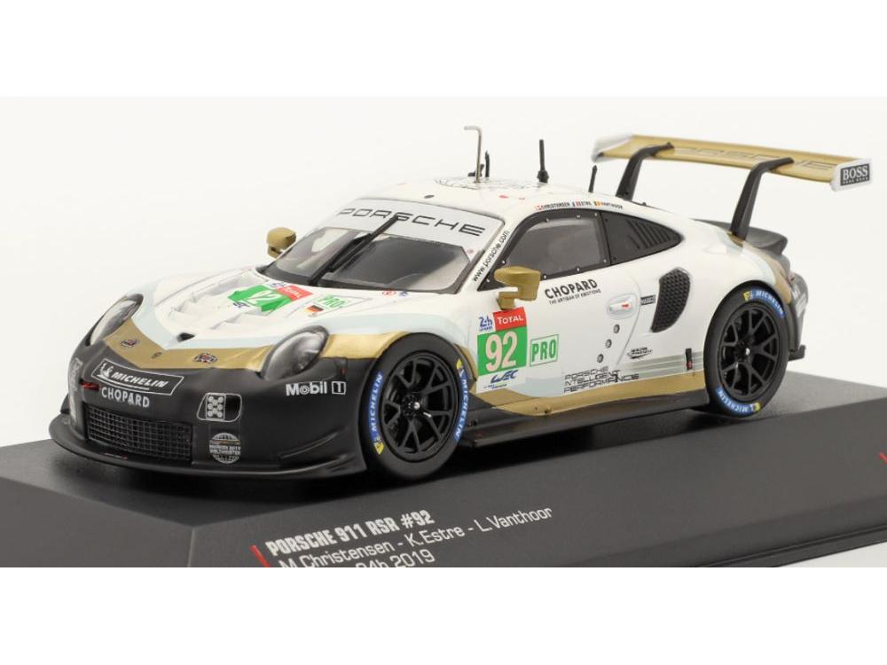 Porsche 911 RSR GTE #92 24h Le Mans 2019 Christensen Estre Vanthoor 1:43 Scale IXO Diecast Model Car-IXO-Diecast Model Centre