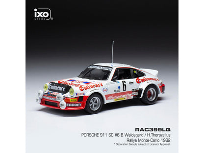 Porsche 911 SC #6 Team Almeras Eminence Monte Carlo 1982 B.Waldegard/H.Thorszelius 1:43 Scale IXO Diecast Model Car-IXO-Diecast Model Centre