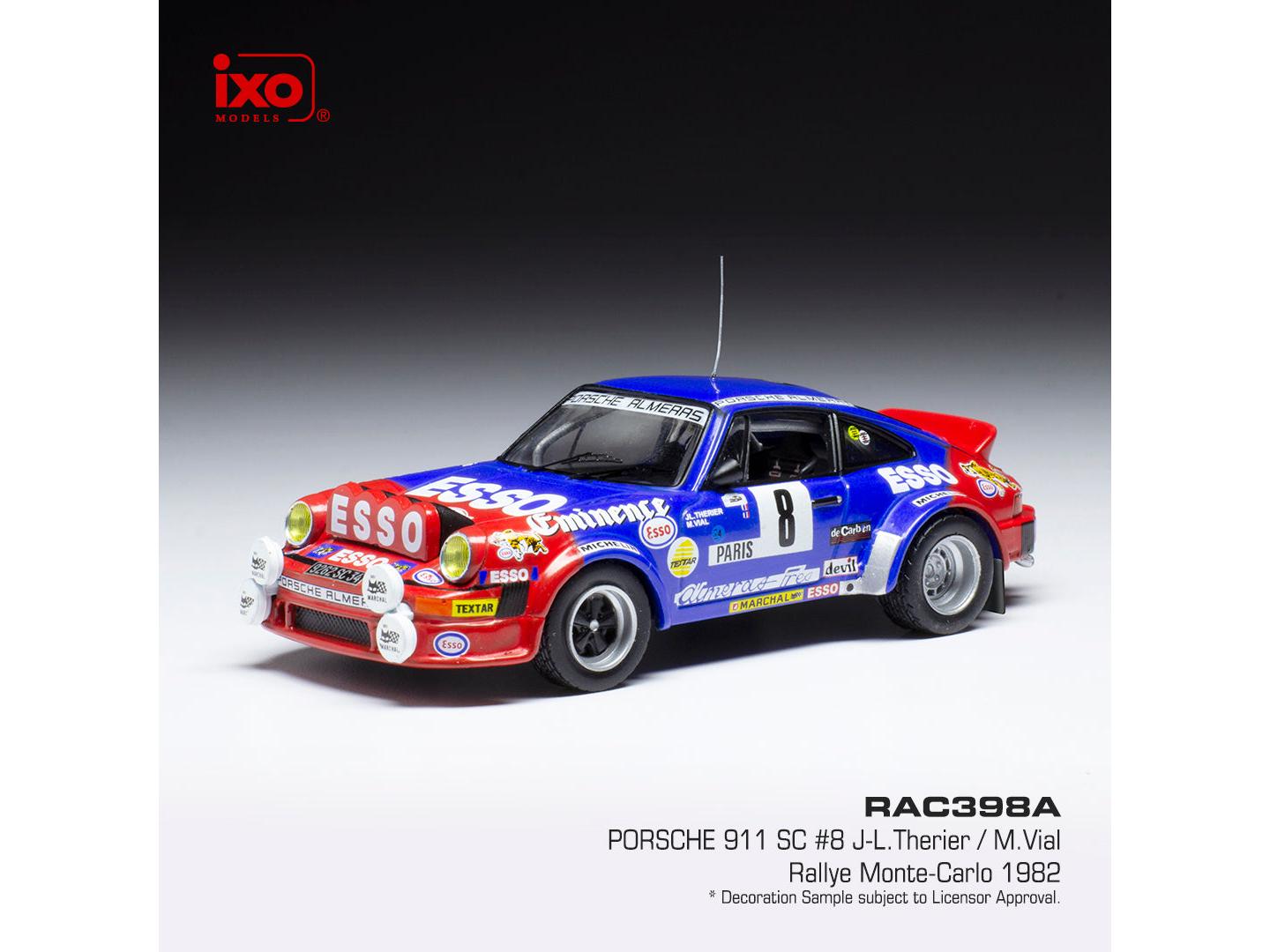 Porsche 911 SC #8 Team Almeras Eminence Monte Carlo 1982 J-L.Therier/M.Vial 1:43 Scale IXO Diecast Model Car-IXO-Diecast Model Centre