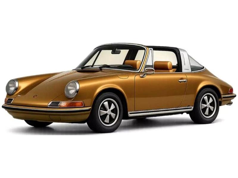 Porsche 911 Targa 1969 Brown 1:43 Scale Norev Diecast Model Car-Norev-Diecast Model Centre