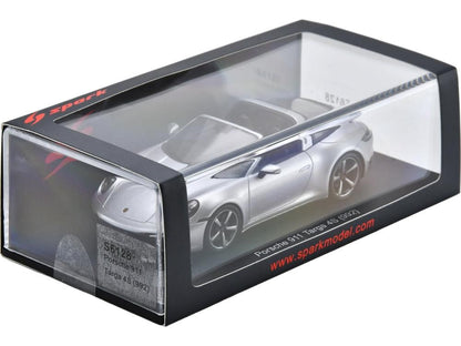Porsche 911 Targa 4S (992) GT Silver 1:43 Scale Resin Car – Spark-Spark-Diecast Model Centre