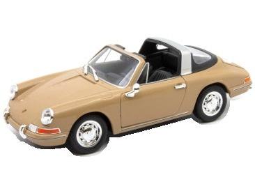 Porsche 911 Targa Dark Beige Soft Rear Window Up 1:24 Scale Diecast Car – Welly-Welly-Diecast Model Centre