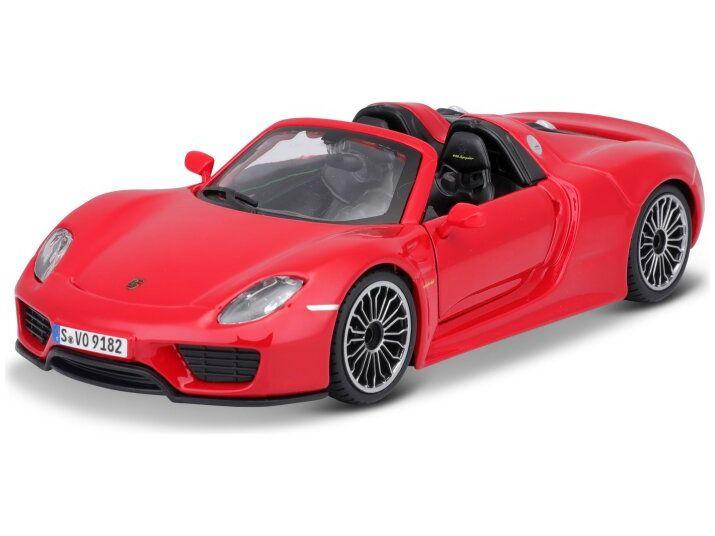 Porsche 918 Spyder 2015 Red 1:24 Scale Bburago Diecast Model Car