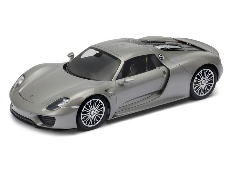 Porsche 918 Spyder Hard Top 2011 Silver 1:18 Scale Diecast Car – Welly-Welly-Diecast Model Centre