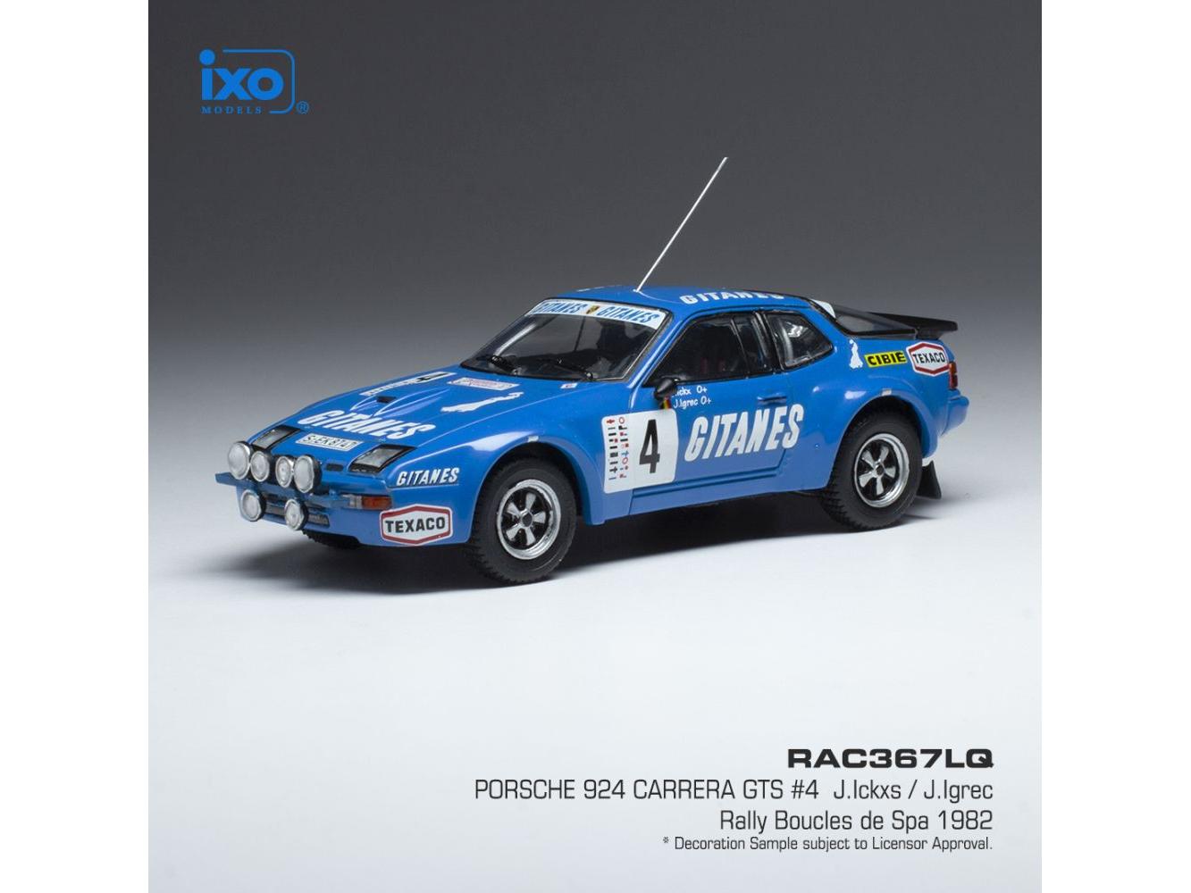Porsche 924 Carrera GTS #4 Gitanes Boucles de Spa 1982 J.Ickx/J.Igrec 1:43 Scale IXO Diecast Model Car-IXO-Diecast Model Centre