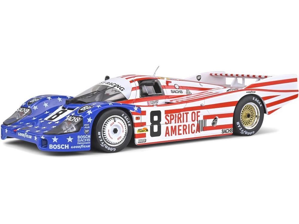 Porsche 956LH 24H #8 Follmer Morton Miller Le Mans 24H 1986 1:18 Scale Solido Diecast Model-Solido-Diecast Model Centre