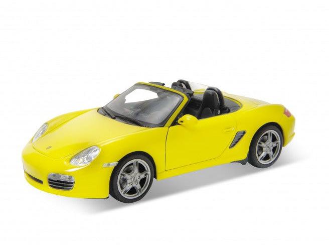 Porsche Boxster S Convertible Yellow 1:24 Scale Welly Diecast Model-Welly-Diecast Model Centre