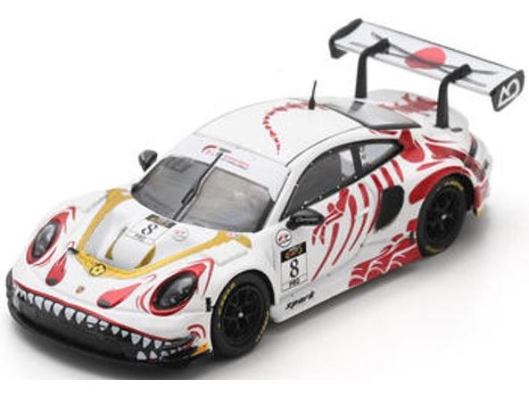 Porsche GT3 R AO #8 1st Suzuka 1000km 2026 Heinrich/Picariello/Andlauer w/Pit Board 1:18 Scale Resin Car – Spark-Spark-Diecast Model Centre