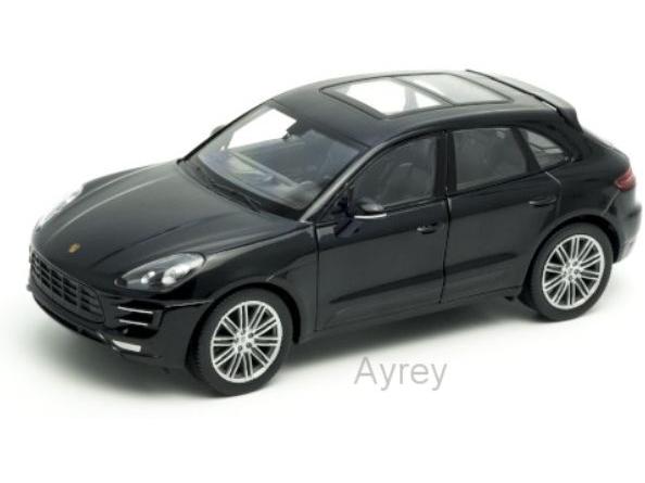 Porsche Macan Turbo Black 1:24 Scale Welly Diecast Model-Welly-Diecast Model Centre