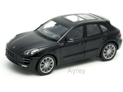 Porsche Macan Turbo Black 1:24 Scale Welly Diecast Model-Welly-Diecast Model Centre