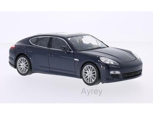 Porsche Panamera S Metallicallic Blue Grey 1:24 Scale Welly Diecast Model-Welly-Diecast Model Centre