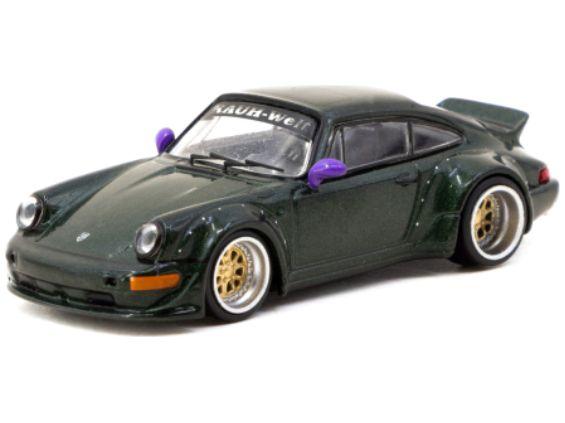Porsche RWB 964 Dark Green 1:64 Scale Tarmac Works Diecast Model Car-Tarmac Works-Diecast Model Centre