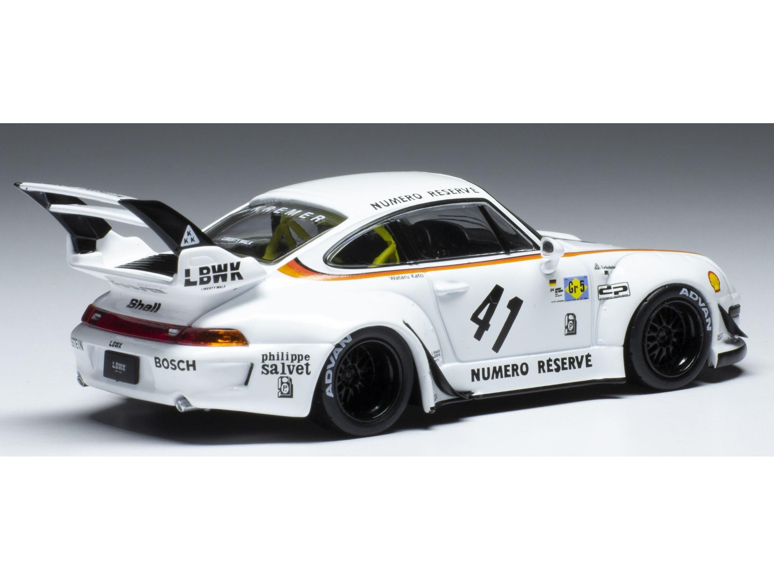 Porsche RWB 993 LBWK White 1:43 Scale IXO Diecast Model Car-IXO-Diecast Model Centre
