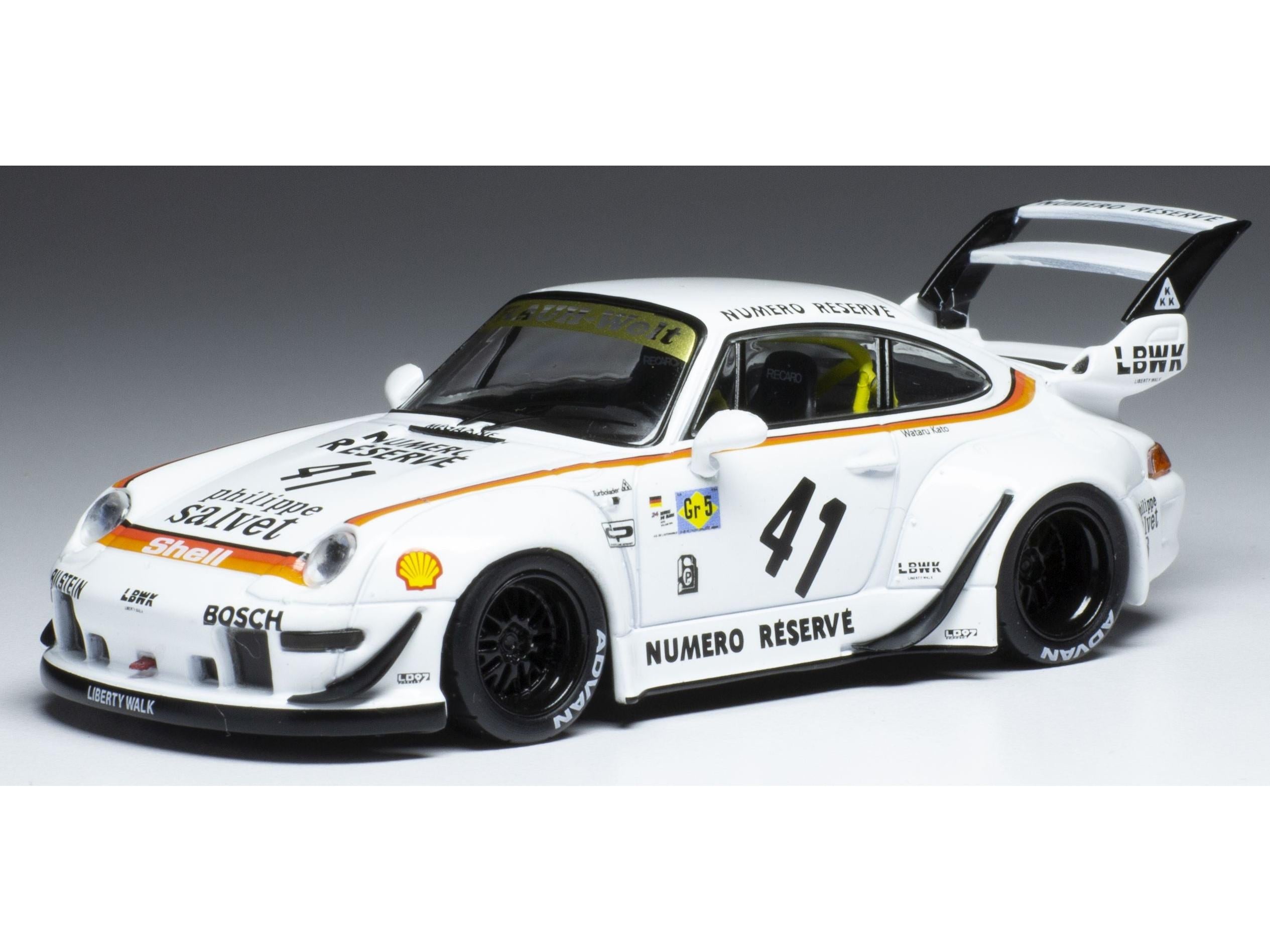 Porsche RWB 993 LBWK White 1:43 Scale IXO Diecast Model Car-IXO-Diecast Model Centre
