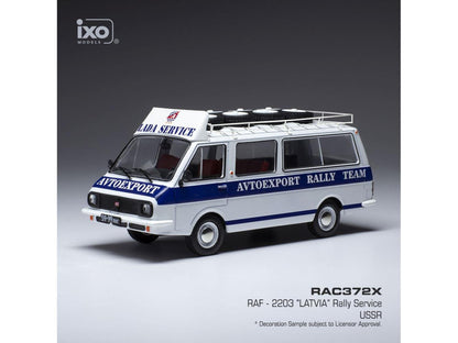 RAF 2203 Latvia Rally Service Assistance w/Roof Rack and Wheels 1:43 Scale IXO Diecast Model Van-IXO-Diecast Model Centre