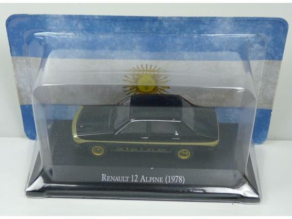 Renault 12 Alpine Black with Gold Stripe 1:43 Scale Diecast Model-Unbranded-Diecast Model Centre