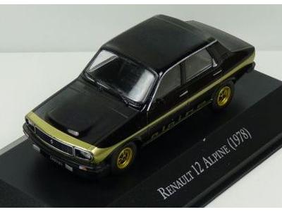 Renault 12 Alpine Black with Gold Stripe 1:43 Scale Diecast Model-Unbranded-Diecast Model Centre