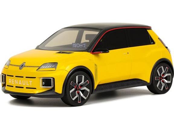 Renault 5 E-Tech Electric Prototype 2021 Yellow 1:18 Scale OttOmobile Resin Model-OttOmobile-Diecast Model Centre