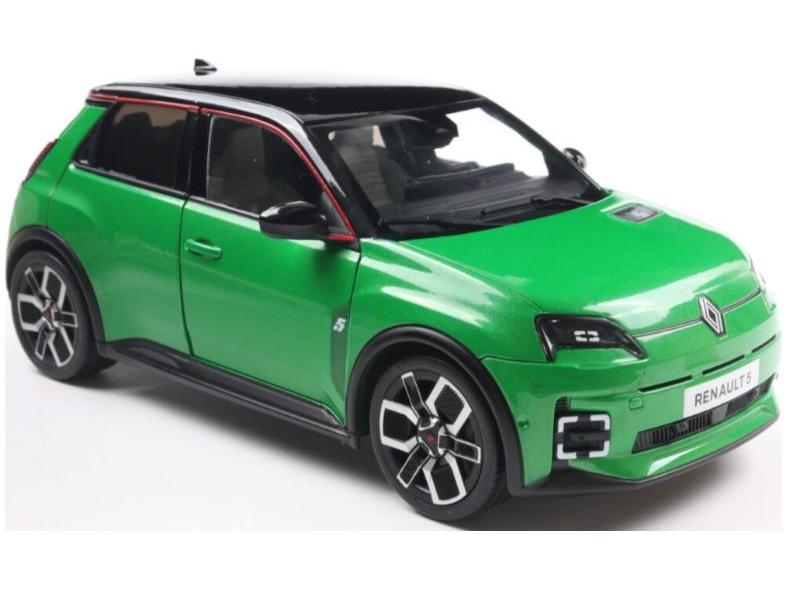 Renault 5 E-Tech Vert Pop 2024 1:18 Scale Solido Diecast Model Car-Solido-Diecast Model Centre