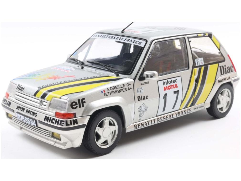 Renault 5 GT Turbo Mk2 #17 A.Oreille Tour De Corse 1989 1:18 Scale Solido Diecast Model Car-Solido-Diecast Model Centre