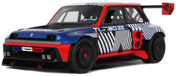Renault 5 Turbo 3E ETech 2023 Metal Blue 1:18 Scale OttOmobile Resin Model-OttOmobile-Diecast Model Centre