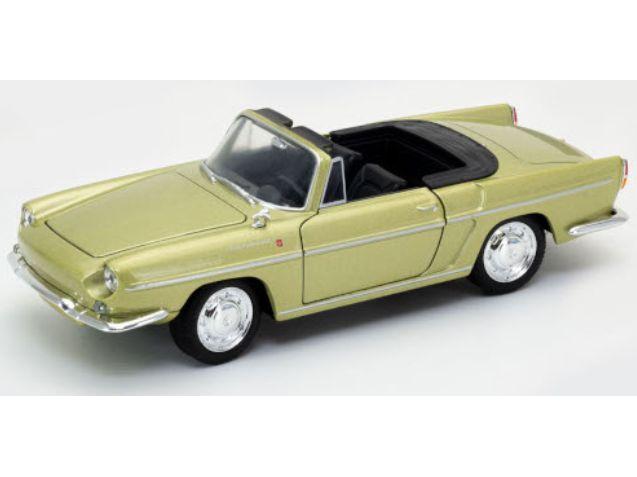 Renault Caravelle Metallic Green(Top Down) 1:24 Scale Welly Diecast Model-Welly-Diecast Model Centre