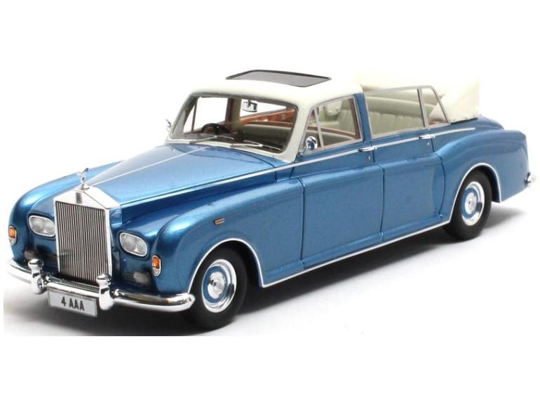 Rolls Royce Phantom VI Landaulette Blue Metallic 1973 1:43 Scale Matrix Resin Model Car-Matrix-Diecast Model Centre
