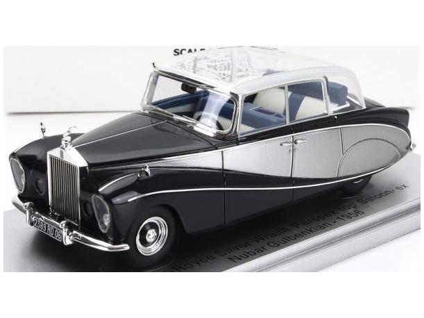 Rolls Royce Silver Wraith Black/Silver Perspex Top 1956 Ex Nubar Gulbenkian 1:43 Scale Kess Resin Model-Kess-Diecast Model Centre