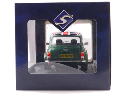 Rover Mini Cooper Sport British Racing Green and Flag Roof 1997 1:18 Scale Diecast Model Car – Solido-Solido-Diecast Model Centre