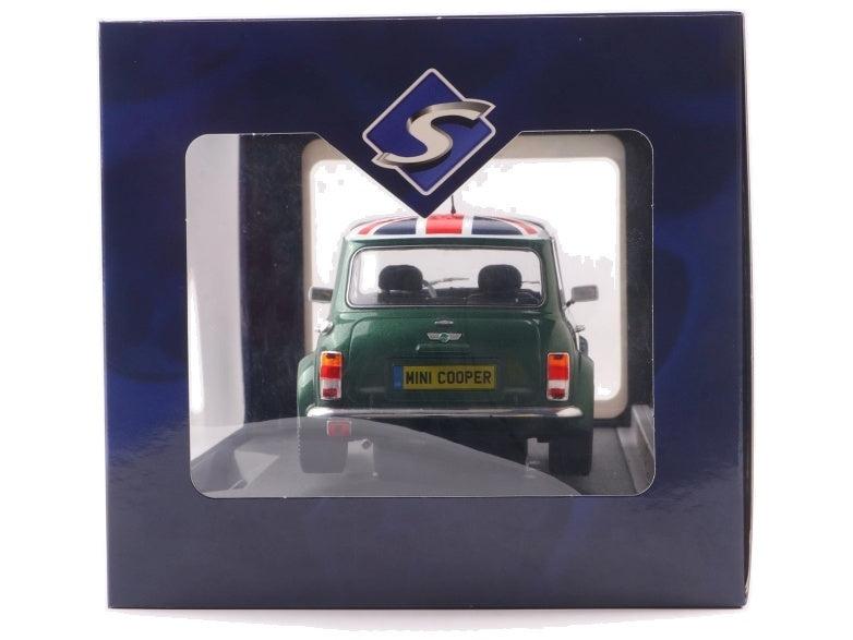 Rover Mini Cooper Sport British Racing Green and Flag Roof 1997 1:18 Scale Diecast Model Car – Solido-Solido-Diecast Model Centre