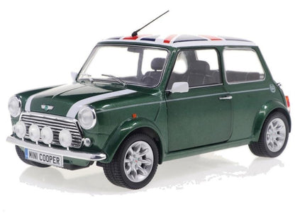 Rover Mini Cooper Sport British Racing Green and Flag Roof 1997 1:18 Scale Diecast Model Car – Solido-Solido-Diecast Model Centre