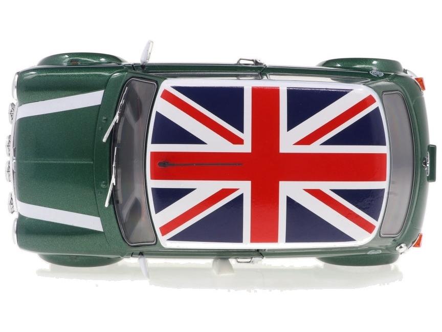 Rover Mini Cooper Sport British Racing Green and Flag Roof 1997 1:18 Scale Diecast Model Car – Solido-Solido-Diecast Model Centre