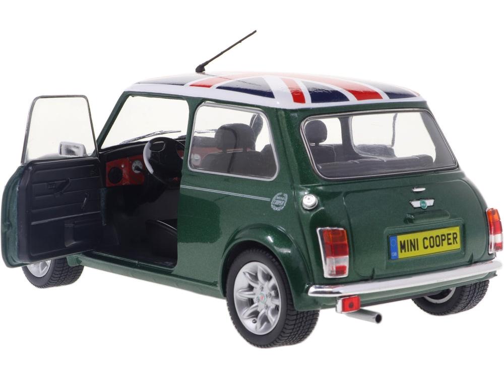 Rover Mini Cooper Sport British Racing Green and Union Jack Roof 1997 1:18 Scale Diecast Car – Solido-Solido-Diecast Model Centre