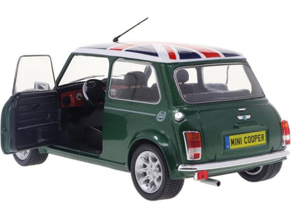 Rover Mini Cooper Sport British Racing Green and Union Jack Roof 1997 1:18 Scale Diecast Car – Solido-Solido-Diecast Model Centre