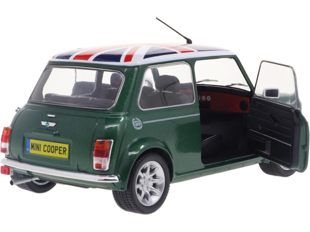 Rover Mini Cooper Sport British Racing Green and Union Jack Roof 1997 1:18 Scale Diecast Car – Solido-Solido-Diecast Model Centre