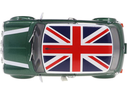 Rover Mini Cooper Sport British Racing Green and Union Jack Roof 1997 1:18 Scale Diecast Car – Solido-Solido-Diecast Model Centre