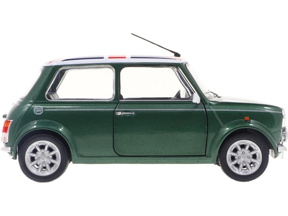 Rover Mini Cooper Sport British Racing Green and Union Jack Roof 1997 1:18 Scale Diecast Car – Solido-Solido-Diecast Model Centre
