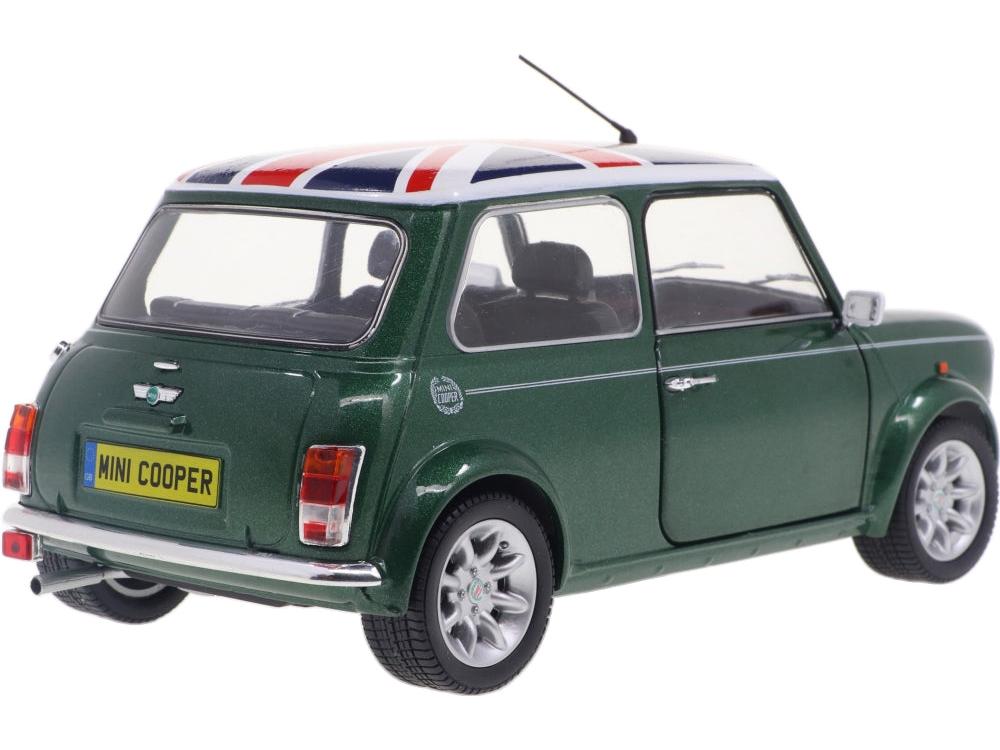 Rover Mini Cooper Sport British Racing Green and Union Jack Roof 1997 1:18 Scale Diecast Car – Solido-Solido-Diecast Model Centre