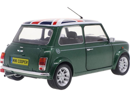 Rover Mini Cooper Sport British Racing Green and Union Jack Roof 1997 1:18 Scale Diecast Car – Solido-Solido-Diecast Model Centre